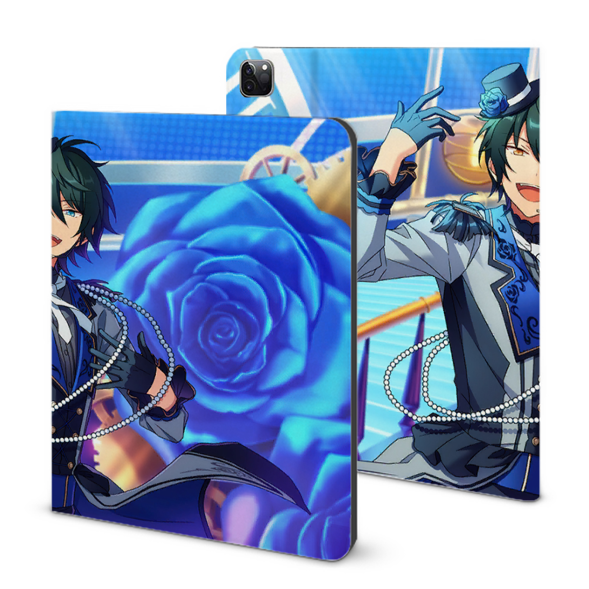 （画像用） あんさんぶるスターズ! Ensemble Stars IPad ケース ブック型 PUレザー TPU 耐衝撃 軽量 薄型 ペン収納なし 全面保護 IPad 各モデル対応